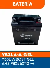 BATERIA YB3L-A BOST GEL AH3 98X56X110 - +