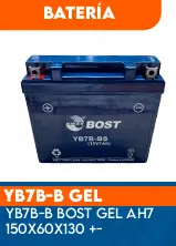 BATERIA YB7B-B BOST GEL AH7 150X60X130 + -