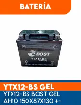 BATERIA YTX12-BS BOST GEL AH10 150X87X130 + -