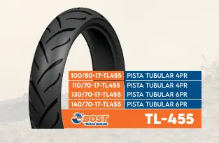 Llanta Bost 110/70-17 Pista Tobular 4PR
