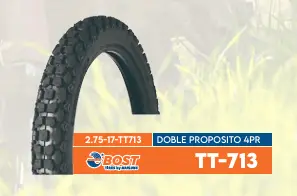 Llanta Bost 2.75-17 Pista Tobular 4PR