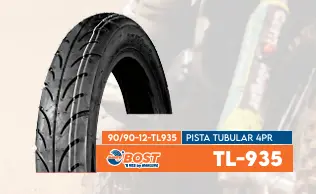 Llanta Bost 90/90-12 Pista Tobular 4PR
